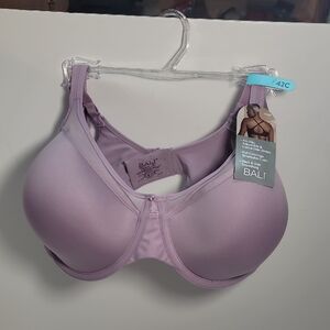 Bali Women's Lavender Comfort Bra NWT 42C